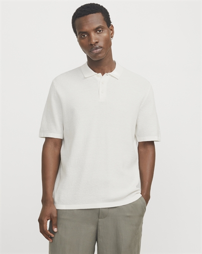 Jack & Jones - JJGeorge Knit Polo - Cloud Dancer 